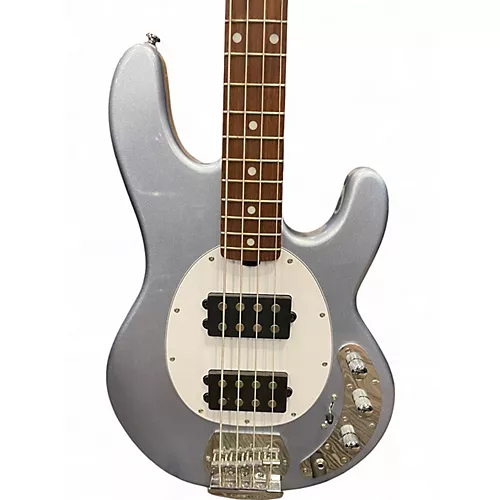 Used Ernie Ball Music Man Stingray SUB Bass Silver Sparkle Electric Bass Guitar Silver Sparkle