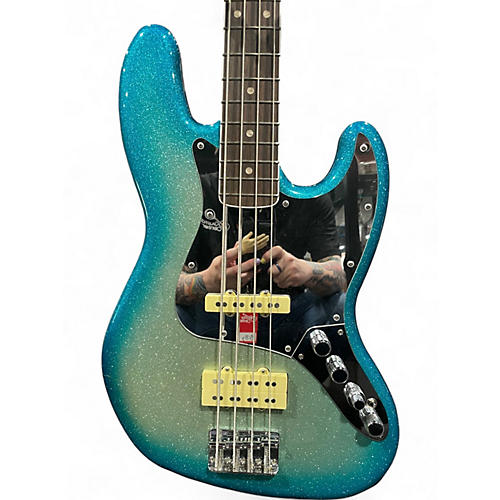 Used Fender Blu DeTiger Signature Jazz Bass Sky Burst Sparkle Electric Bass Guitar Sky Burst Sparkle