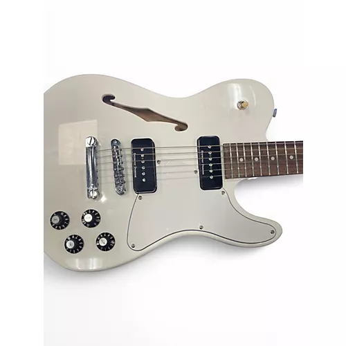 Used Fender JA90 Jim Adkins Thinline Telecaster Alpine White Hollow Body Electric Guitar Alpine White