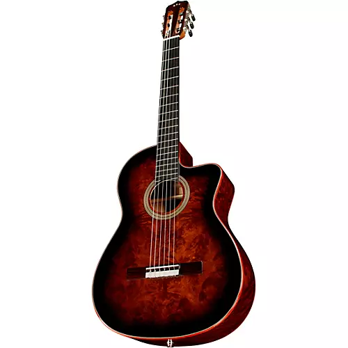Cordoba Fusion 12 Exotic Top Nylon-String Classical Acoustic-Electric Guitar Brown Sugar Burst