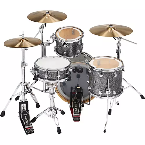 DW DWe Wireless Acoustic-Electronic Convertible 4-Piece Drum Set Bundle With 20