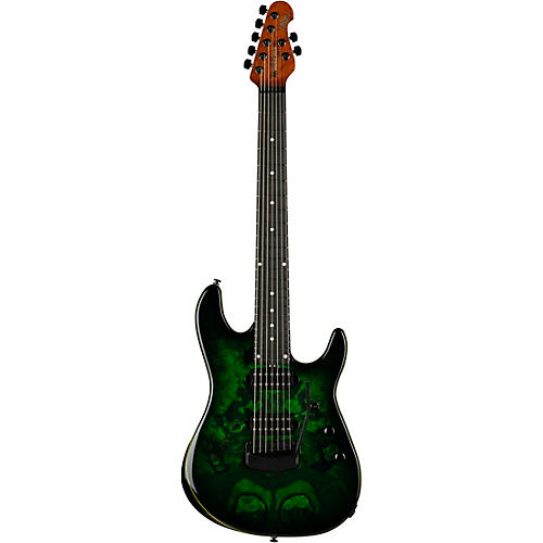 Ernie Ball Music Man Cutlass HH Trem 7 String Jason Richardson Burl Top Electric Guitar Kokiri Forest