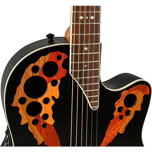 Ovation 2778AX-5-G Pro Series Standard Elite Deep Contour Acoustic-Electric Guitar Black