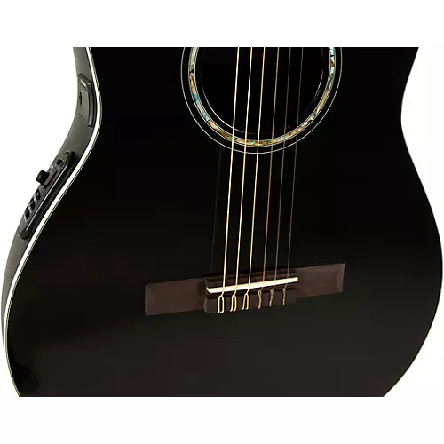 Ovation CS24C Celebrity Series Traditional Mid-Depth Nylon-String Classical Acoustic-Electric Guitar Natural