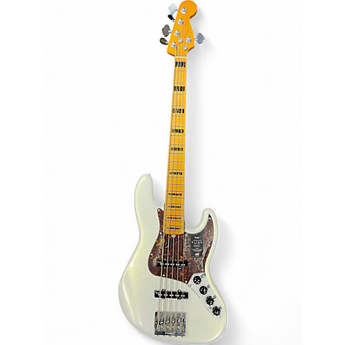 Used Fender American Ultra Jazz Bass V Olympic White Electric Bass Guitar Olympic White