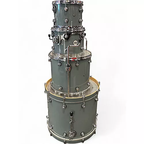Used DW 4 Piece Design Series Gray Drum Kit Gray