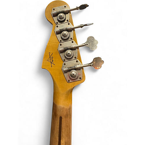 Used 2022 Fender 58 p-bass hvy rel aged magenta sparkle Electric Bass Guitar aged magenta sparkle