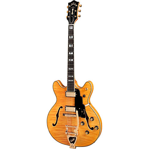 Guild Starfire VI Flamed Maple Semi-Hollow Electric Guitar With Guild Vibrato Tailpiece Blonde