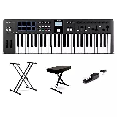 Arturia KeyLab Essential 49 mk3 MIDI Keyboard Controller Essentials Bundle White