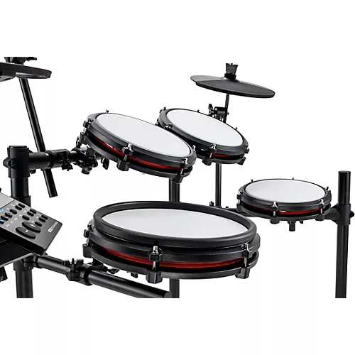 Alesis Nitro Max 8-Piece Electronic Drum Set With Bluetooth and BFD Sounds Red