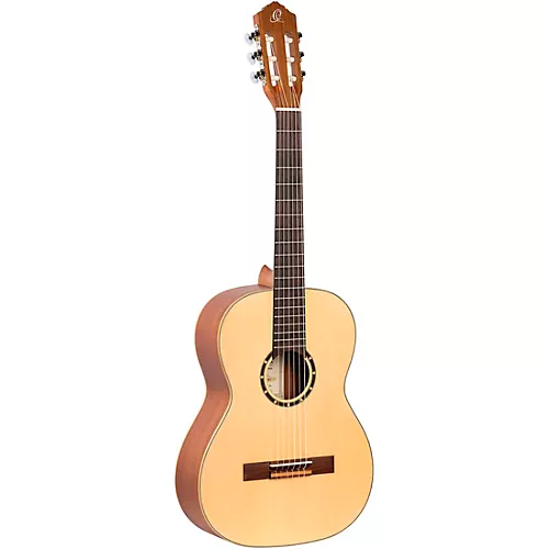 Ortega Family Series R121 7/8 Size Left-Handed Nylon-String Classical Guitar Natural Matte