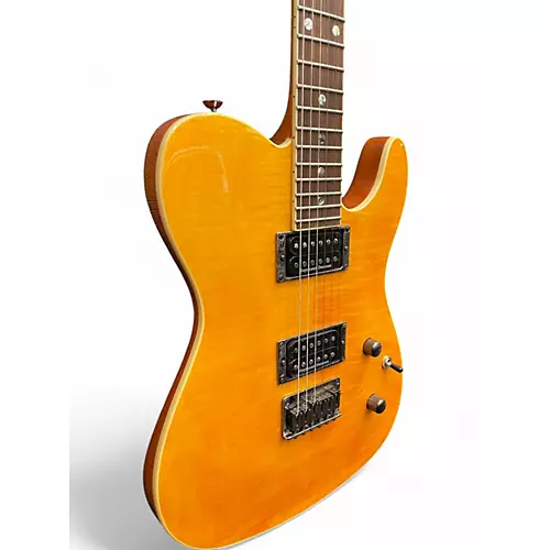Used Fender Secial Edition Custom Telecaster FMT Amber Solid Body Electric Guitar Amber