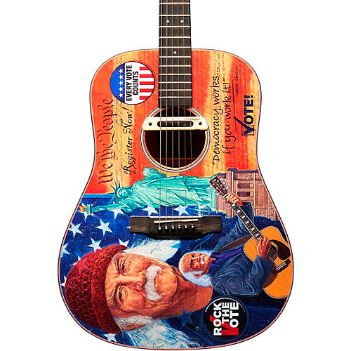 Martin D-11E Rock the Vote Special-Edition Dreadnought Acoustic-Electric Guitar Graphic