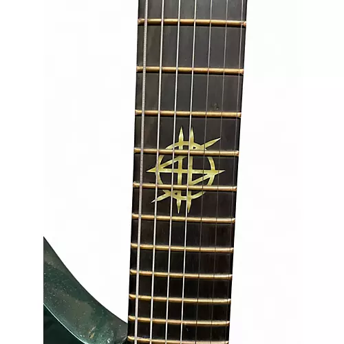 Used Schecter Guitar Research SYNYSTER GATES CUSTOM 7 HEADLESS TR OAK GREEN METALLIC Solid Body Electric Guitar OAK GREEN METALLIC