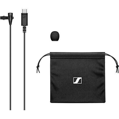 Sennheiser XS LAV USB-C MOBILE KIT - Includes XS Lav USB-C Clip-on Lavalier Microphone, Manfrotto PIXI Mini Tripod and Sennheiser Smartphone Clamp