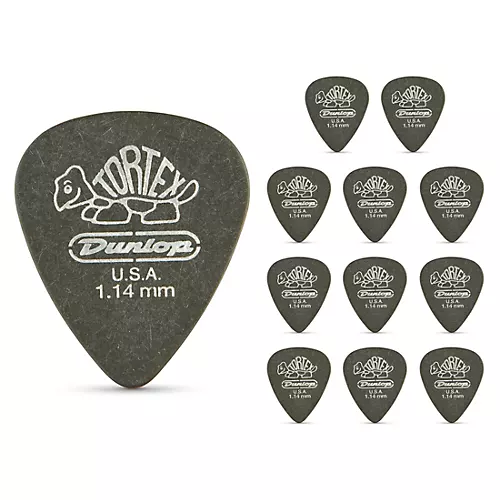 Dunlop Tortex Pitch Black Standard Guitar Picks 1 Dozen .60 mm