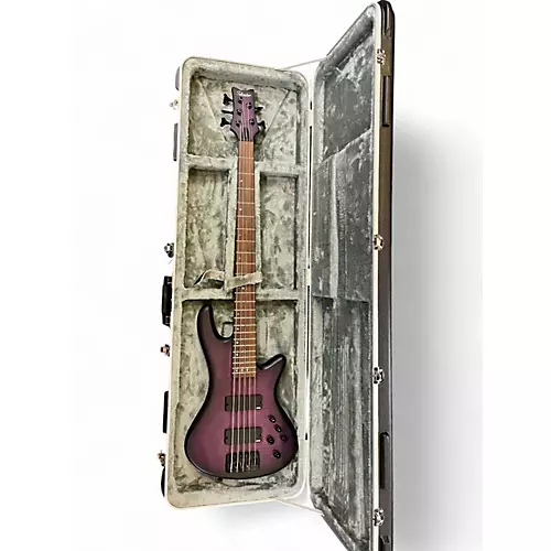 Used Schecter Guitar Research Stiletto Studio 5 String PURPLE TRANS BURST Electric Bass Guitar PURPLE TRANS BURST