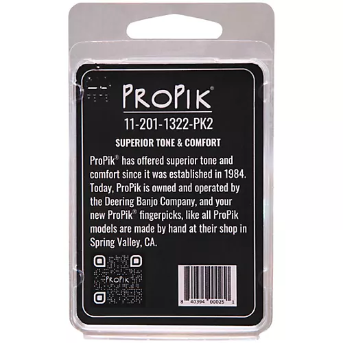 ProPik #2 Nickel Straight EC Split Wrap Finger Pick 2 Pack