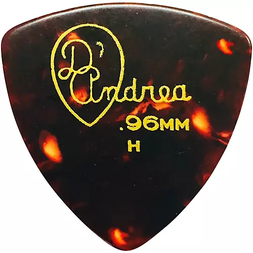 D'Andrea 346 Rounded Triangle Celluloid Guitar Picks - One Dozen Shell Thin