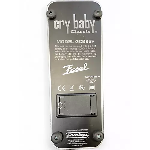 Used Dunlop GCB95F Crybaby Classic Wah With Fasel Inductor Effect Pedal