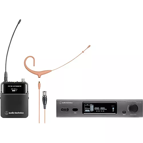 Audio-Technica 3000 Series (4th Gen) Network Enabled UHF Wireless with BP892xcH-TH MicroSet Omnidirectional Condenser Headworn Microphone Band DE2