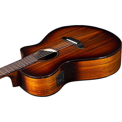 Breedlove Pursuit Exotic S CE Koa-Koa Concert Acoustic-Electric Guitar Edge Burst