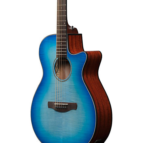 Ibanez AEG70 Flamed Maple Top Grand Concert Acoustic-Electric Guitar Blue Ocean Burst
