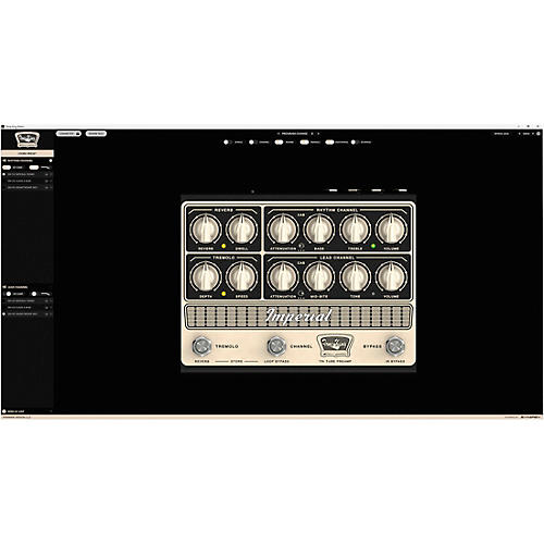 Tone King Imperial Preamp Effects Pedal Cream and Black