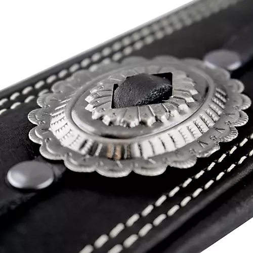 RICHTER Springbreak I Concho Guitar Strap Black/Old Nickel 2.76 in.