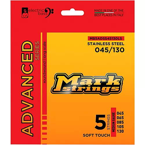 Markbass Advanced Series Soft Touch Electric Bass Stainless Steel Strings (45 - 130) Medium Gauge
