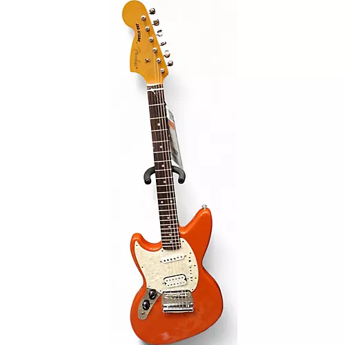Used Fender Jagstang Left Handed Fiesta Red Electric Guitar Fiesta Red