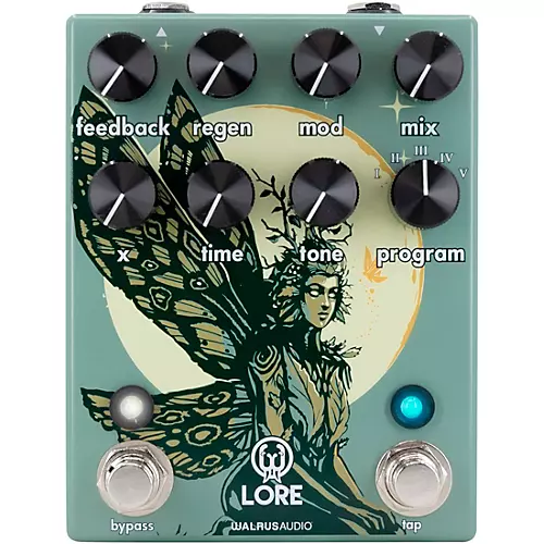 Walrus Audio Lore Reverse Soundscape Generator Delay/Reverb/Pitch/Modulation Effects Pedal Green