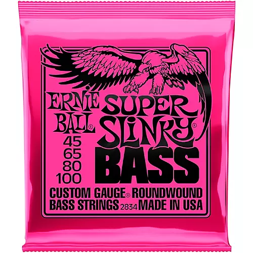 Ernie Ball 2834 Super Slinky Round Wound Bass Strings 3 Pack