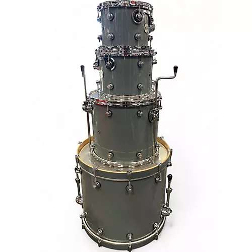 Used DW 4 Piece Design Series Gray Drum Kit Gray