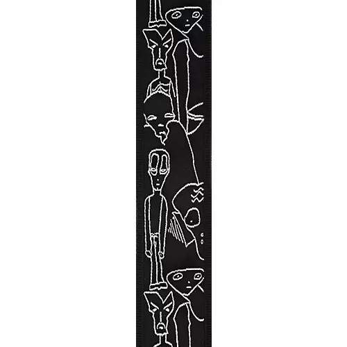 D'Addario Joe Satriani Nylon Guitar Strap Black/Red/Green Snakes Mosaic