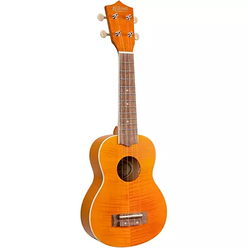 Mitchell MU45F Exotic Soprano Ukulele Flamed Maple Cherry