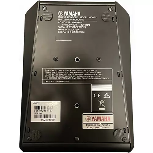 Used Yamaha MG06X Unpowered Mixer