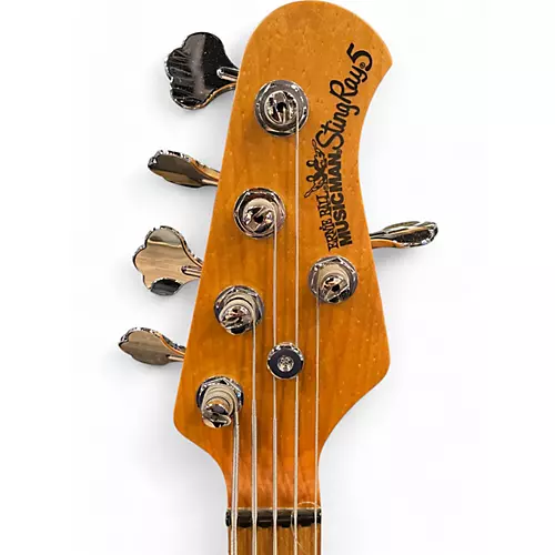 Used Ernie Ball Music Man string ray 5 pewter Electric Bass Guitar pewter
