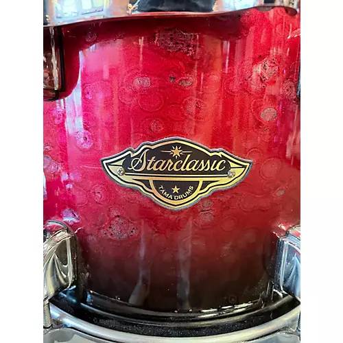 Used TAMA 4 Piece Starclassic Raspberry Molten Fade Drum Kit Raspberry Molten Fade