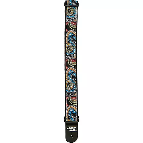 D'Addario Joe Satriani Nylon Guitar Strap Black/Red/Green Snakes Mosaic