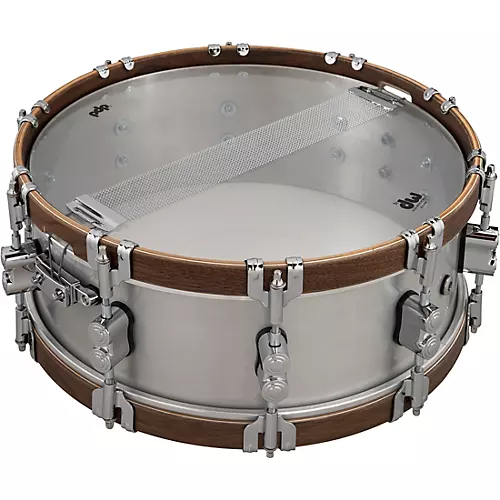 PDP by DW Concept Select Aluminum Snare Drum With Walnut Hoops 14 x 5 in. Aluminum