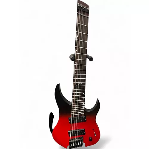 Used Legator Ghost Performance 8 Multi Scale Red to Black Fade Solid Body Electric Guitar Red to Black Fade