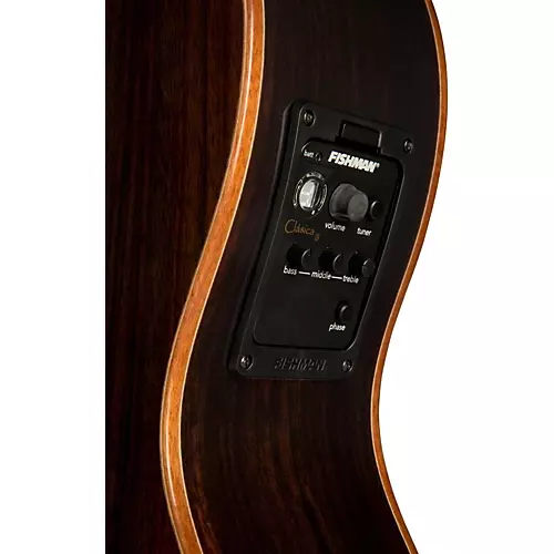 Lucero LFN200SCE Spruce/Rosewood Thinline Acoustic-Electric Classical Guitar Natural