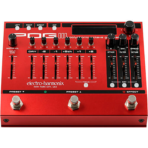 Electro-Harmonix POG3 Polyphonic Octave Generator Effects Pedal Red