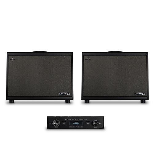 Line 6 Powercab 112 Plus 250W 1x12 FRFR Powered Speaker Cab Bundle Black and Silver