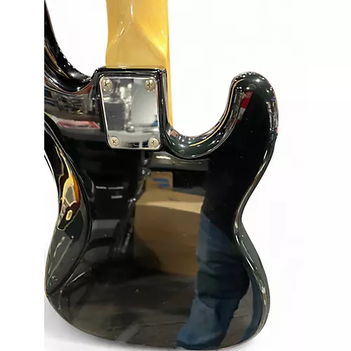 Used Squier Left Handed P Bass Black Electric Bass Guitar Black