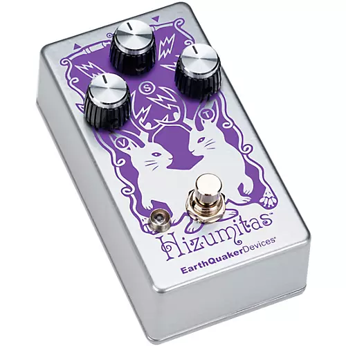 EarthQuaker Devices Hizumitas Fuzz Sustainar Effects Pedal Purple and Silver