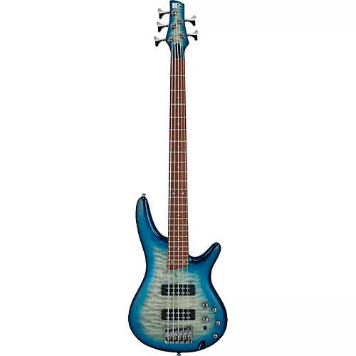 Ibanez SR405EQM Quilted Maple 5-String Electric Bass Guitar Stained Cosmic Blue Starburst