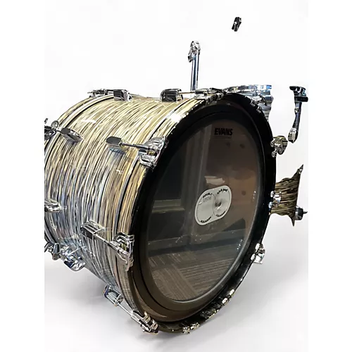 Used Pearl 3 Piece RESIDENT DELUXE 75TH ANNIVERSARY ZEBRA Drum Kit ZEBRA