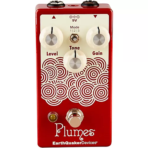 EarthQuaker Devices Plumes Small Signal Shredder Overdrive Effects Pedal Cherry Bomb